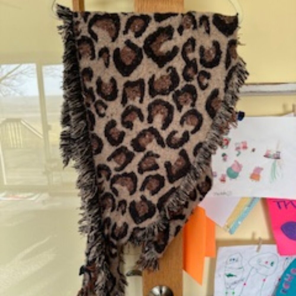 Cheetah Print Reversible Scarf